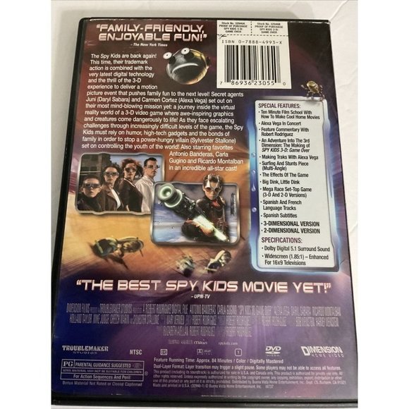 Spy Kids 3: Game Over  (3D/2D DVD) 2- Disc Collector’s Series -Good - Picture 5 of 7